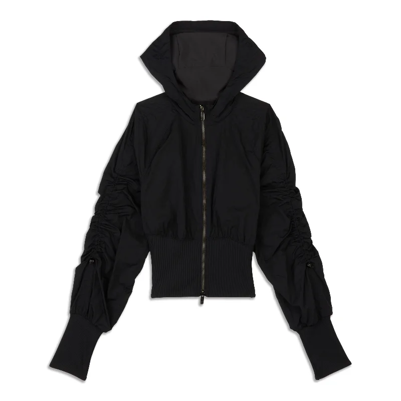 Price Smash Ruched Ribbed-Waist Jacket - Resale
