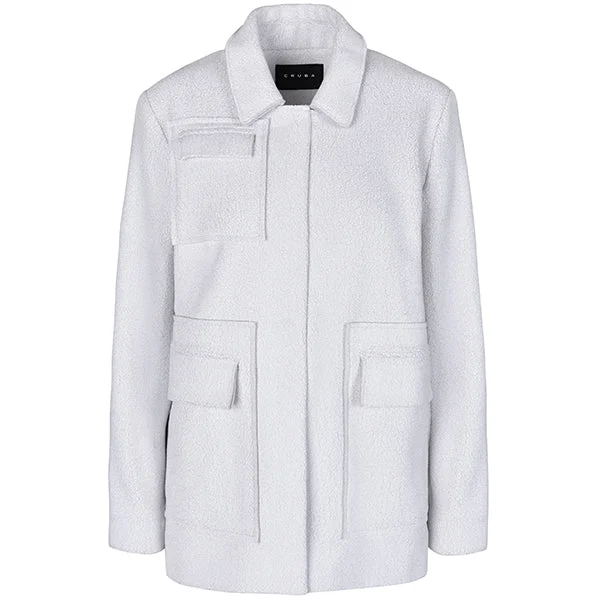 Savings Alert STRAIGHT CANVAS JACKET IN LIGHT GREY