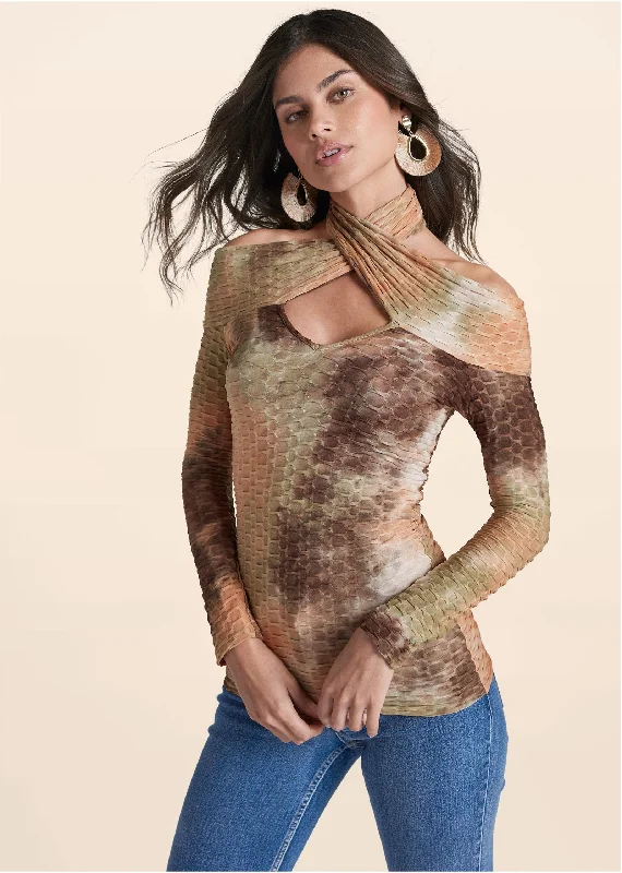 Buy More, Save More Saharan Tie Dye Top - Brown Multi