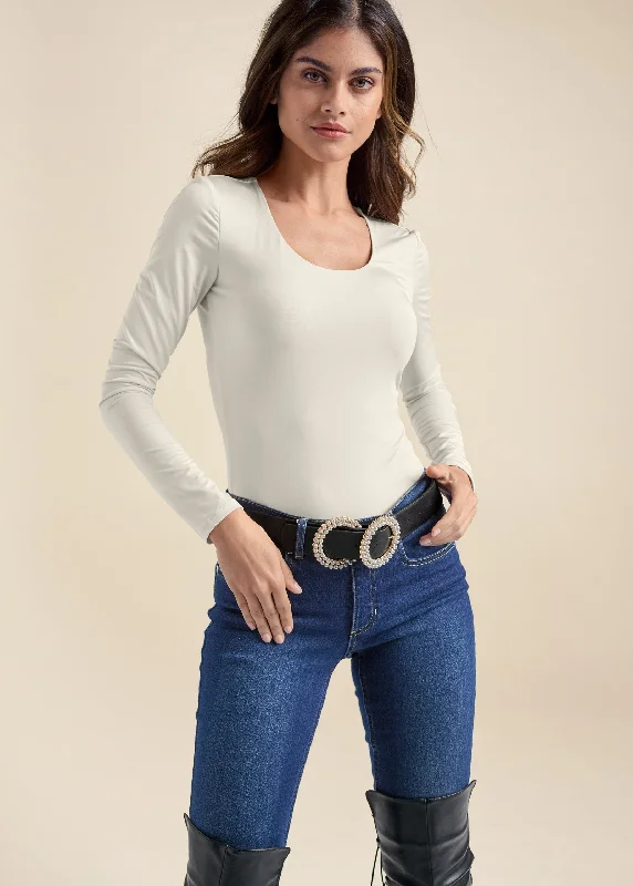 Early Access Hi-Def Casual Bodysuit - Off White