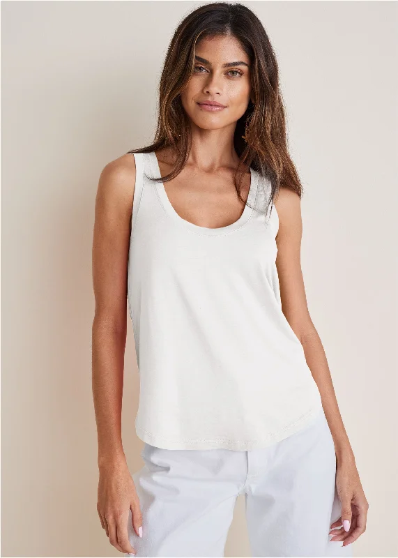 Weekend Flash Sale Scoop Neck Tank - Off White