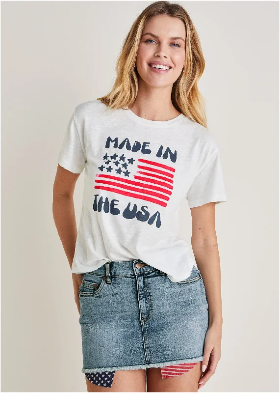 Sale Event Made In The Usa Graphic Tee - Off White