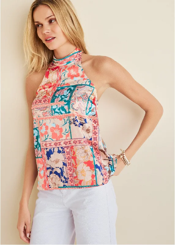 Fantastic Offers Printed Halter Top - Venetian Patchwork