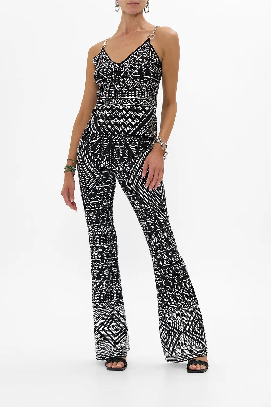 Bargain Prices JERSEY FLARE PANT WITH ALL OVER HOTFIX THE EGYPT EFFECT