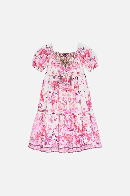 Special Offer KIDS MIDI DRESS WITH PUFF SLEEVE 4-10 BOTANICAL NOVELLA