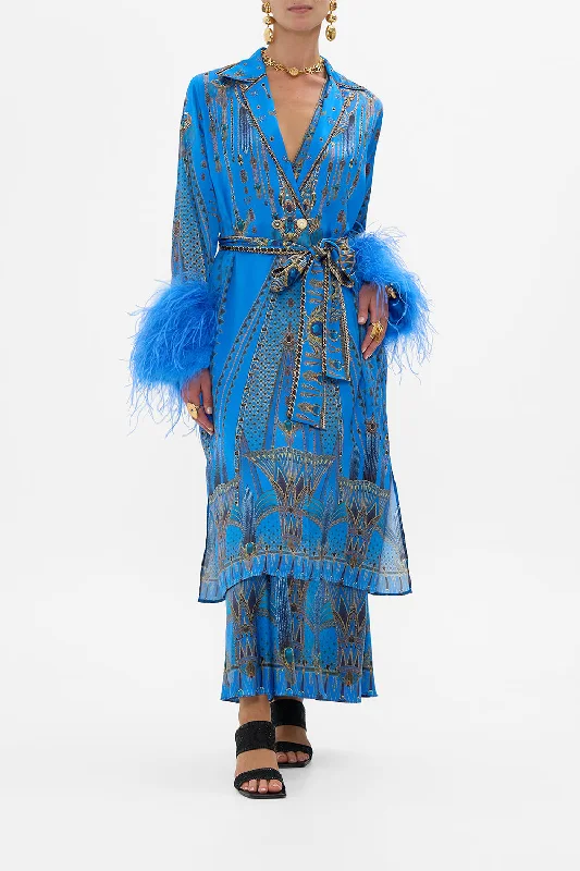 Price Cut SPLIT CUFF SOFT COAT WITH FEATHERS ARCHIVAL REVIVAL
