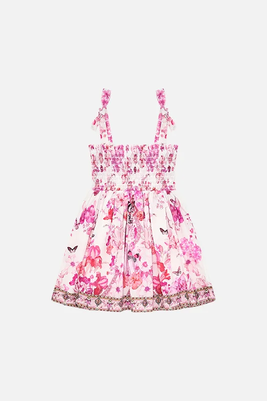 Flash Sale BABIES DRESS WITH SHIRRING BOTANICAL NOVELLA