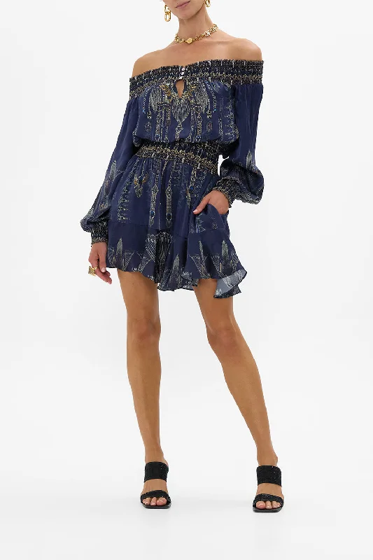 Closeout Sale OFF SHOULDER SHORT DRESS THE EGYPT EFFECT
