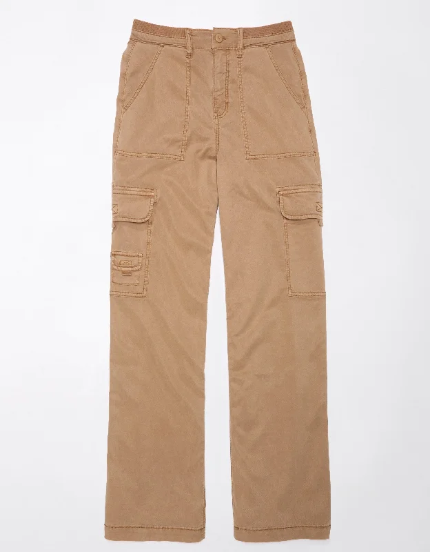 Exclusive Savings AE Stretch Curvy Super High-Waisted Baggy Wide-Leg Cargo Pant