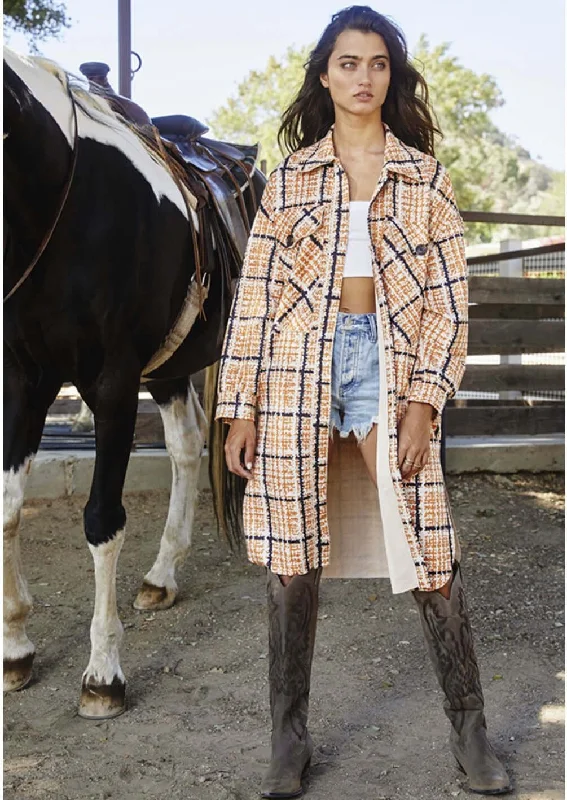 Weekend Special Long Line Plaid Jacket Made in USA