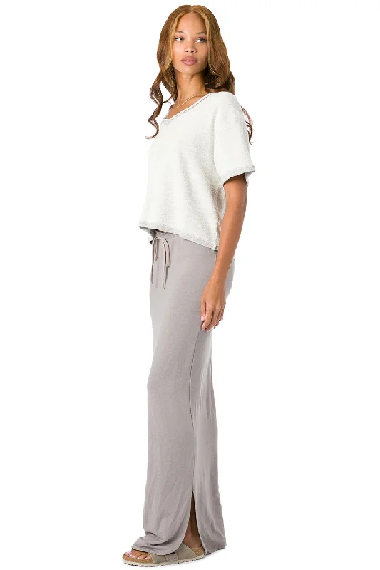 Crazy Deals Butter Terry Shirttail Maxi Skirt