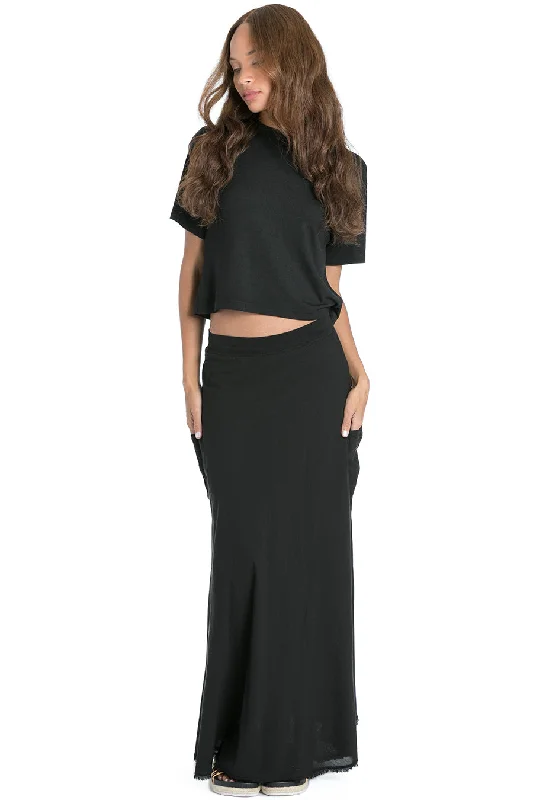 Steals and Deals Cargo Raw Edge Voile Skirt
