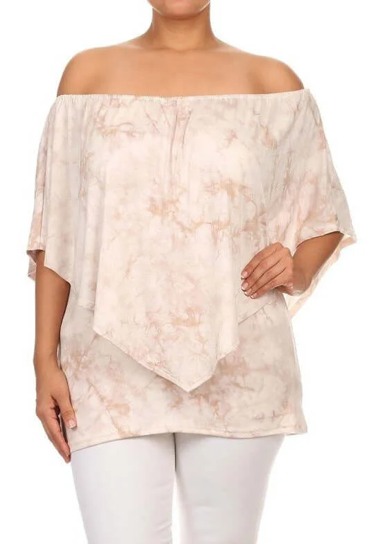 Reduced Prices Convertible Tie Dye Top Made in USA Plus Size