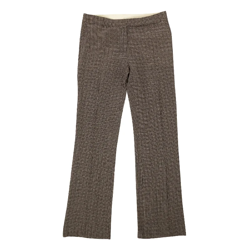 Act Fast Davide Cenci Geometric Silk Pants - Brown