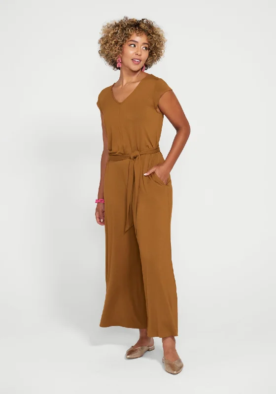 Can't Be Beat Day to Night Jumpsuit (Nutmeg)