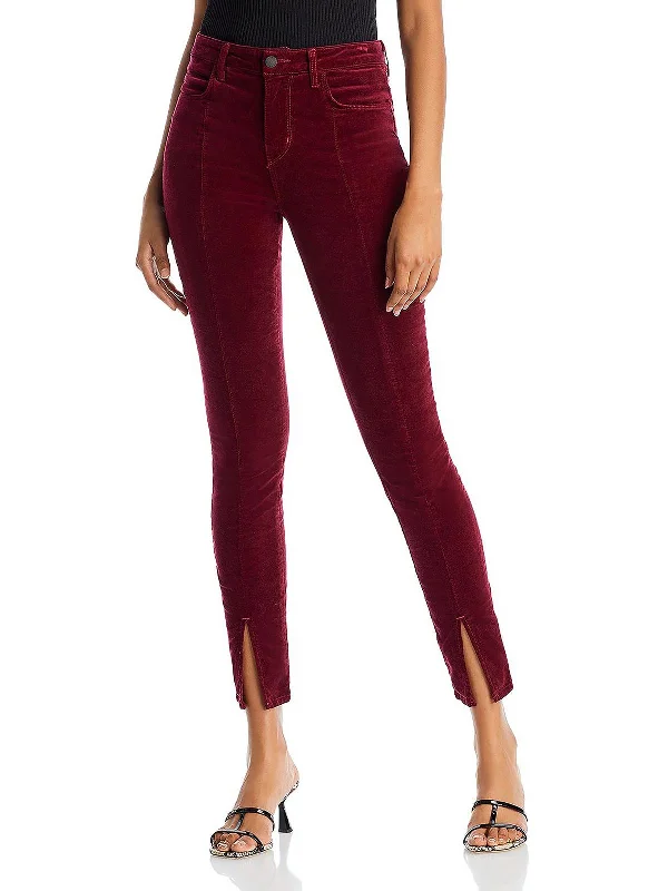 Value Deals Jyothi Womens Velveteen Skinny High-Waist Jeans