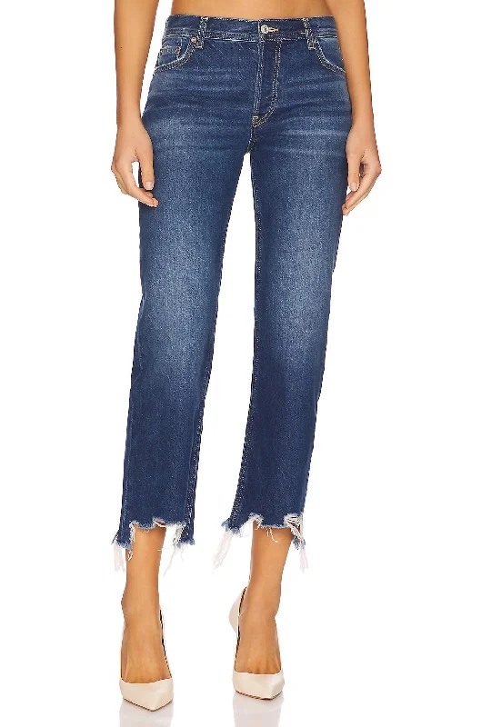 Value Deals Maggie Mid Rise Straight Jeans In Rolling River
