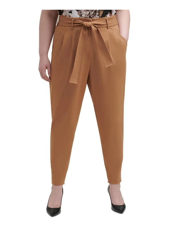 Special Promotion Plus Womens Belted Office Ankle Pants