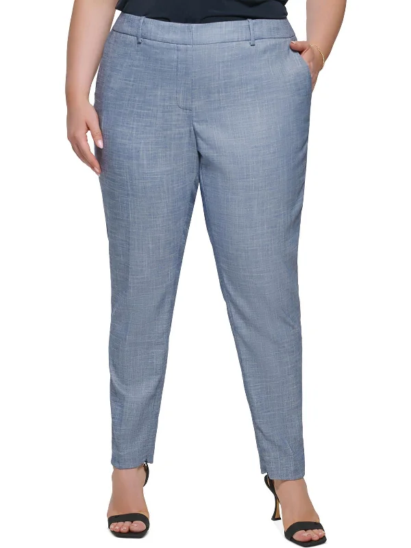 Daily Specials Plus Womens Mid-Rise Cropped Ankle Pants