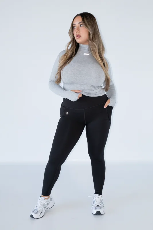 Hot Deal Thermal Tech Pocket Leggings - Black