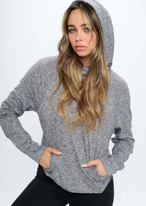 Great Deals Cropped Performance Hoodie Made in USA - Clearance Final Sale