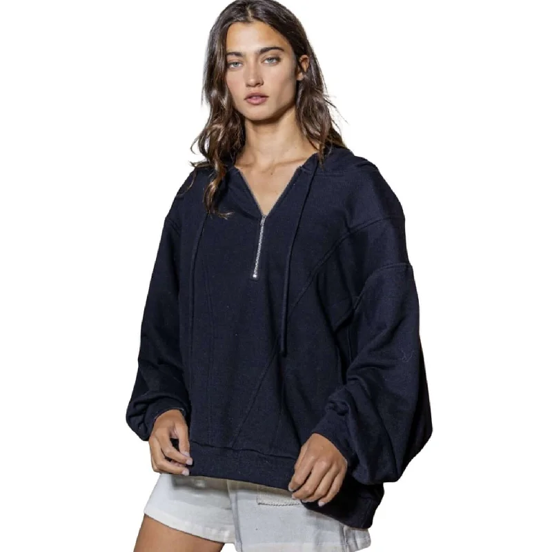 Unmissable Offer Bold & Comfy Half Zip Oversized Hoodie Made in USA