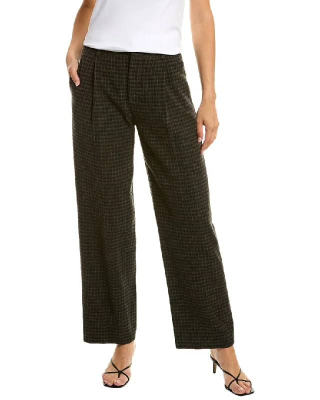 Big Discounts Vince Plaid Wide Leg Wool & Cashmere-Blend Pant