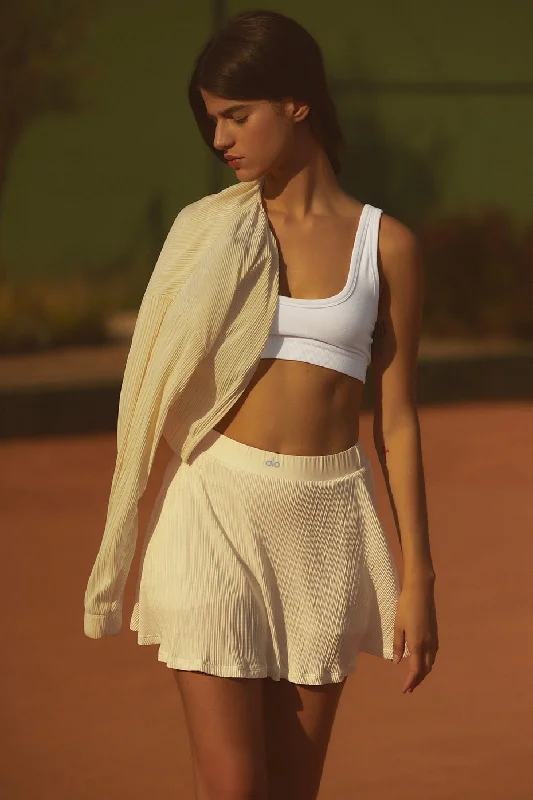 Mega Sale Micro Plisse Tennis Skirt - Lemon Ice