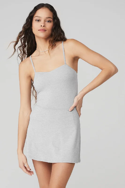 Blowout Sale Alosoft Courtside Tennis Dress - Athletic Heather Grey