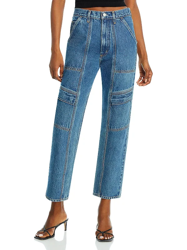 Epic Deals Womens High Rise Ankle Cargo Jeans