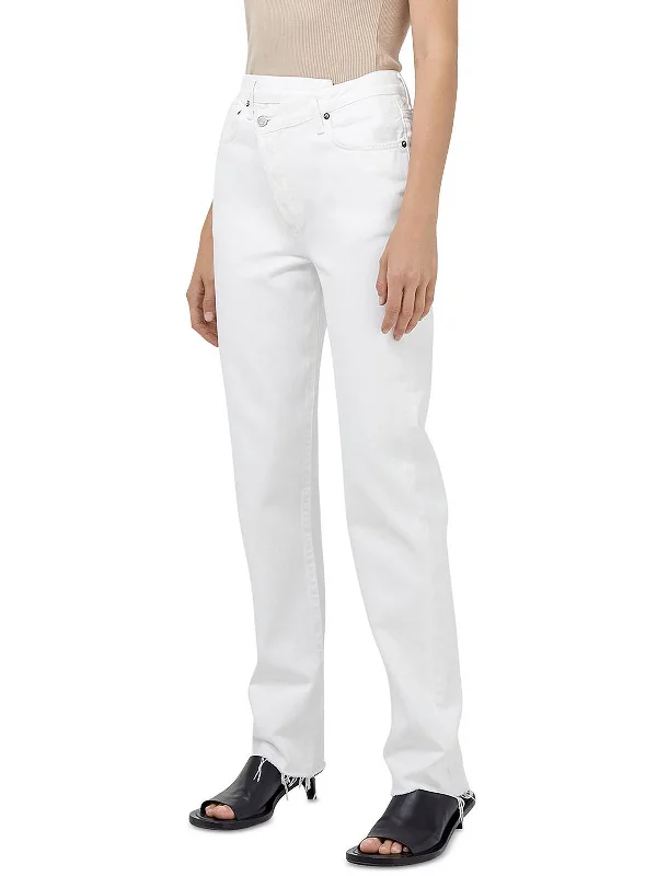 Clearance Sale Womens High-Rise Stretch Straight Leg Jeans