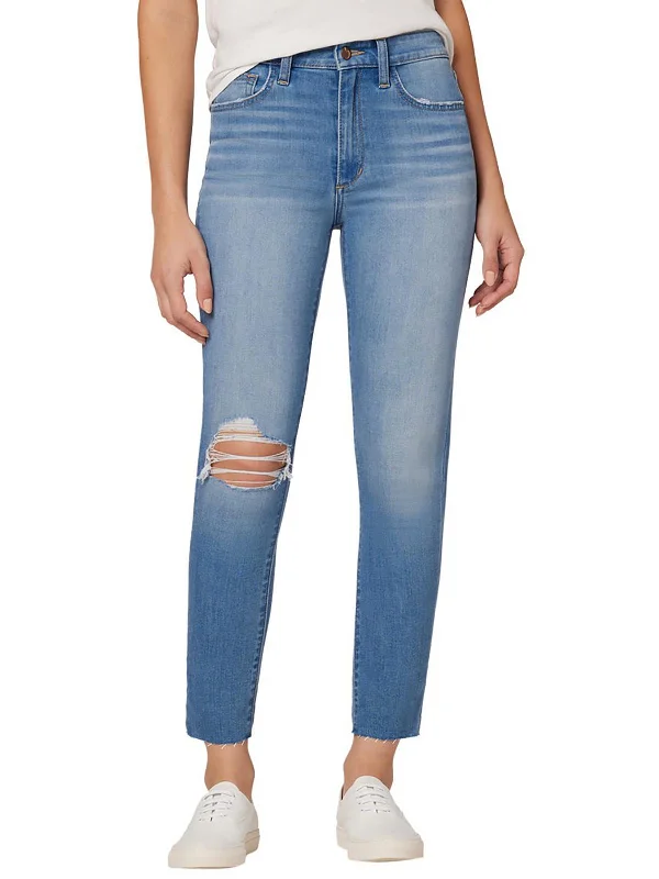 Unbeatable Prices Womens Raw Hem Destroyed Boyfriend Jeans