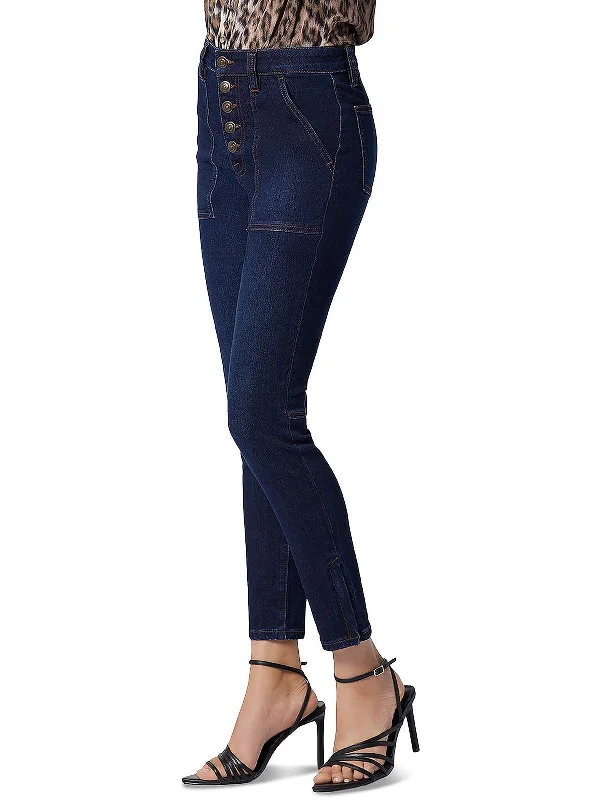 Lowest Prices Womens Skinny Dark Wash High-Waist Jeans