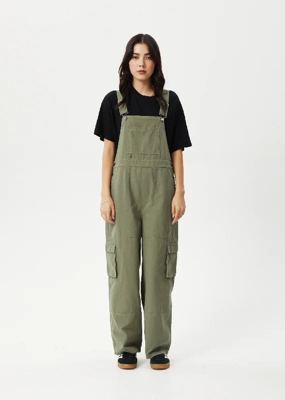 Price Drop AFENDS Womens Fraser - Utility Overalls - Olive
