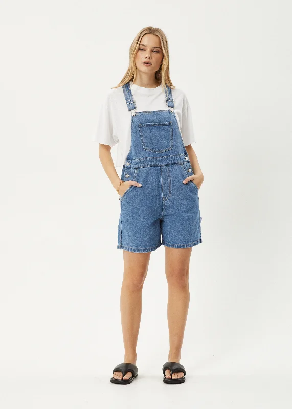 Crazy Deals AFENDS Womens Lil Louis - Denim Overall - Worn Blue