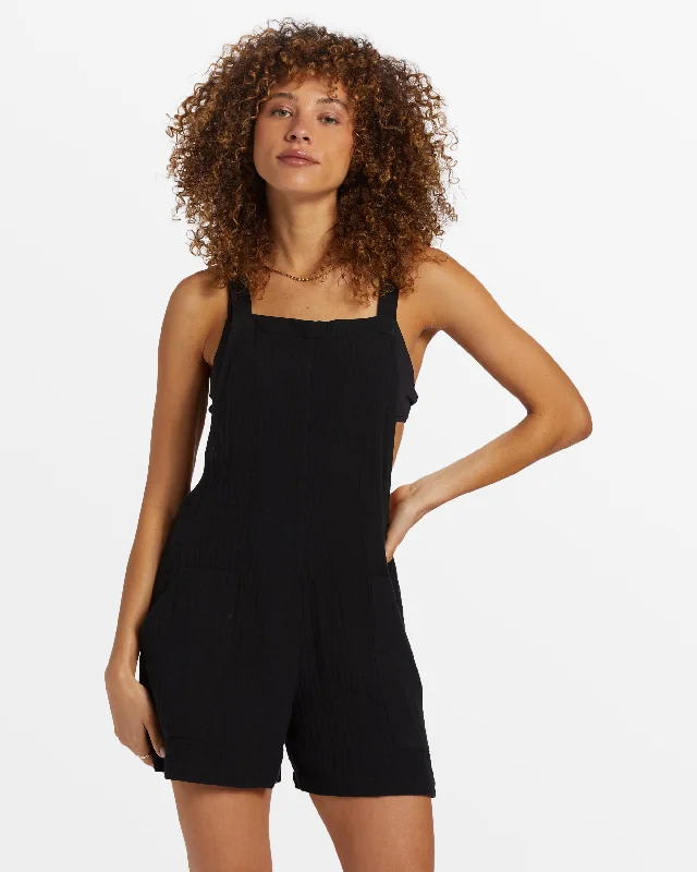 Crazy Savings Beach Crush Romper - Black Sands