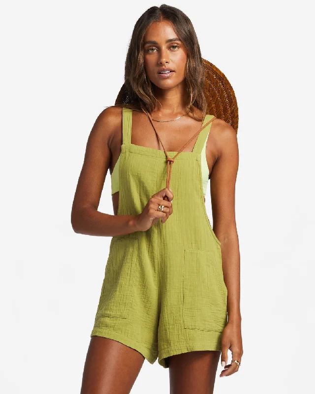 Clearance Sale Beach Crush Romper - Seaweed