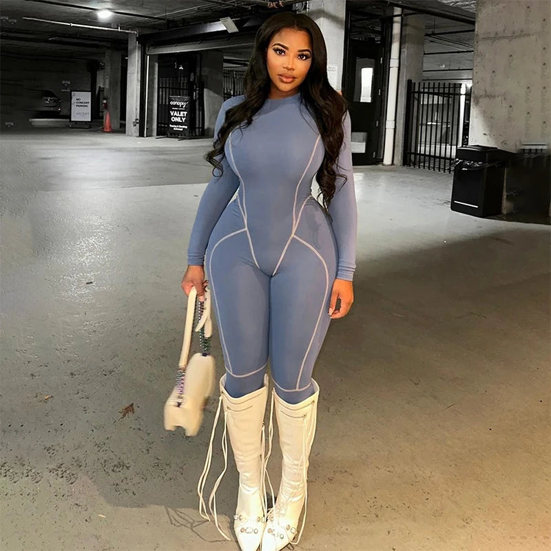 Best Seller Bomblook D23JP370 Workout Jumpsuit Basic Playsuit Casual Streetwear One Piece 2024 Spring Striped Stretchy Jumpsuit Women Best Seller Bomblook D23JP370 Workout Jumpsuit Basic Playsuit Casual Streetwear One Piece 2024 Spring Striped Stretchy Jumpsuit Women