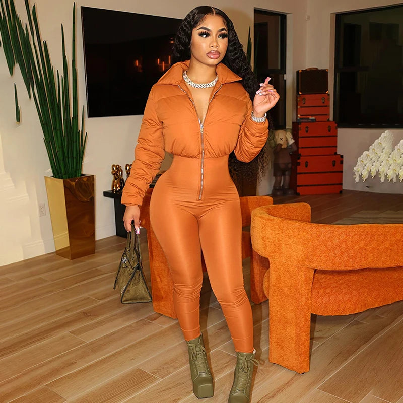 Today’s Deal Bomblook K23JP575 Thick One Piece Jumpsuit Winter 100% Cotton Warm Puffer Jumpsuits Solid Women Breathable Jumpsuit Today’s Deal Bomblook K23JP575 Thick One Piece Jumpsuit Winter 100% Cotton Warm Puffer Jumpsuits Solid Women Breathable Jumpsuit