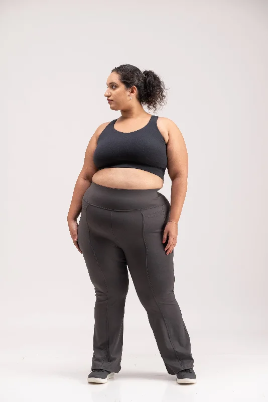 Price Fest Boss Move Flare Pants: Grey