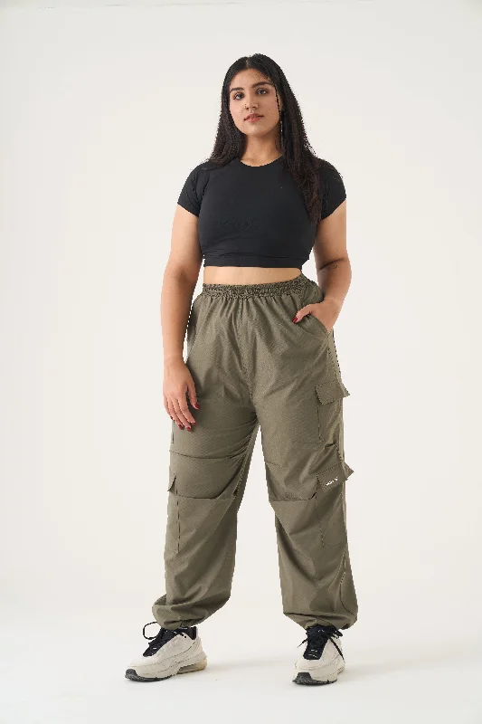 Clearance Sale Dora Parachute Pants: Olive