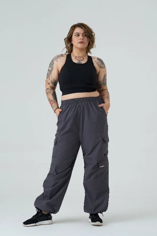 Flash Sale Dora Parachute Pants: Dark Grey