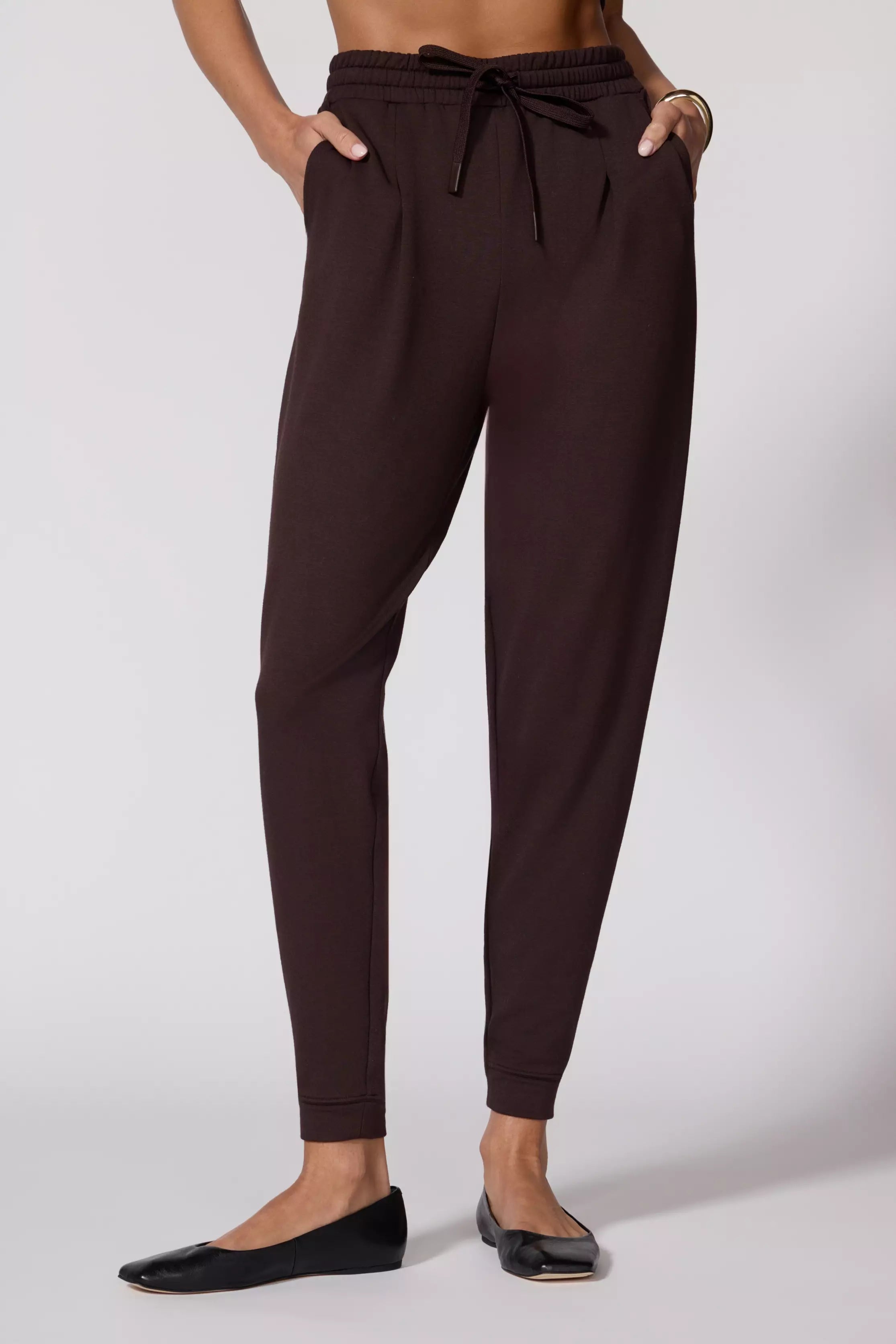 Bargain Prices Modal Fleece Jogger - Chocolate Brown