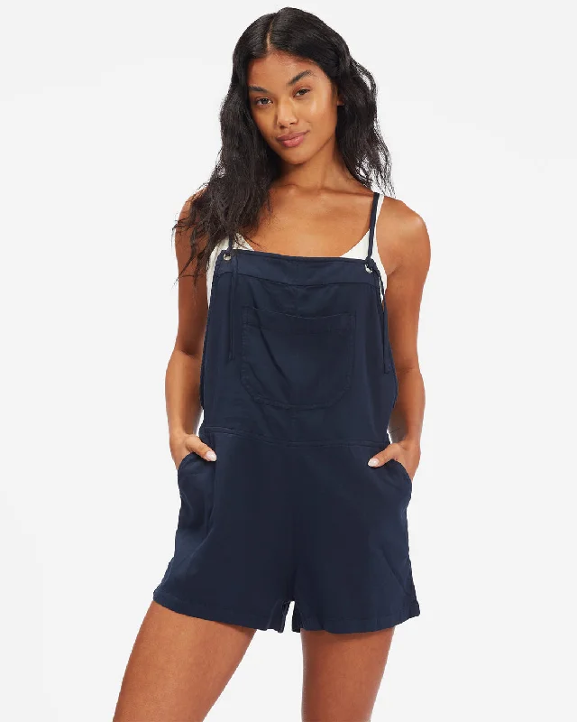 Flash Sale Out N About Overalls Romper - Ink