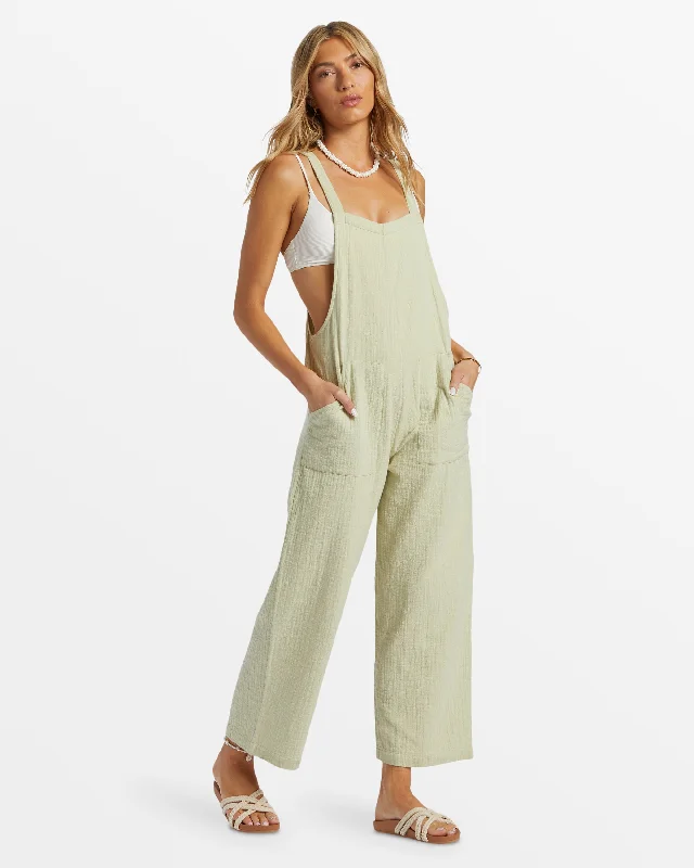 Great Bargains Pacific Time Jumpsuit - Light Avocado