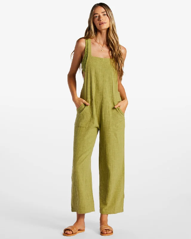 Discount Mania Pacific Time Strappy Jumpsuit - Green Eyes