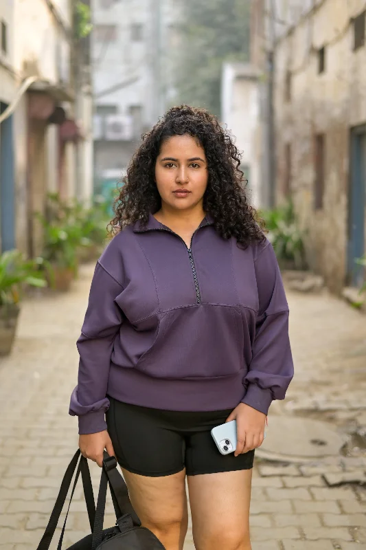 Price Rollback PlushKnit Sweatshirt: Purple Haze