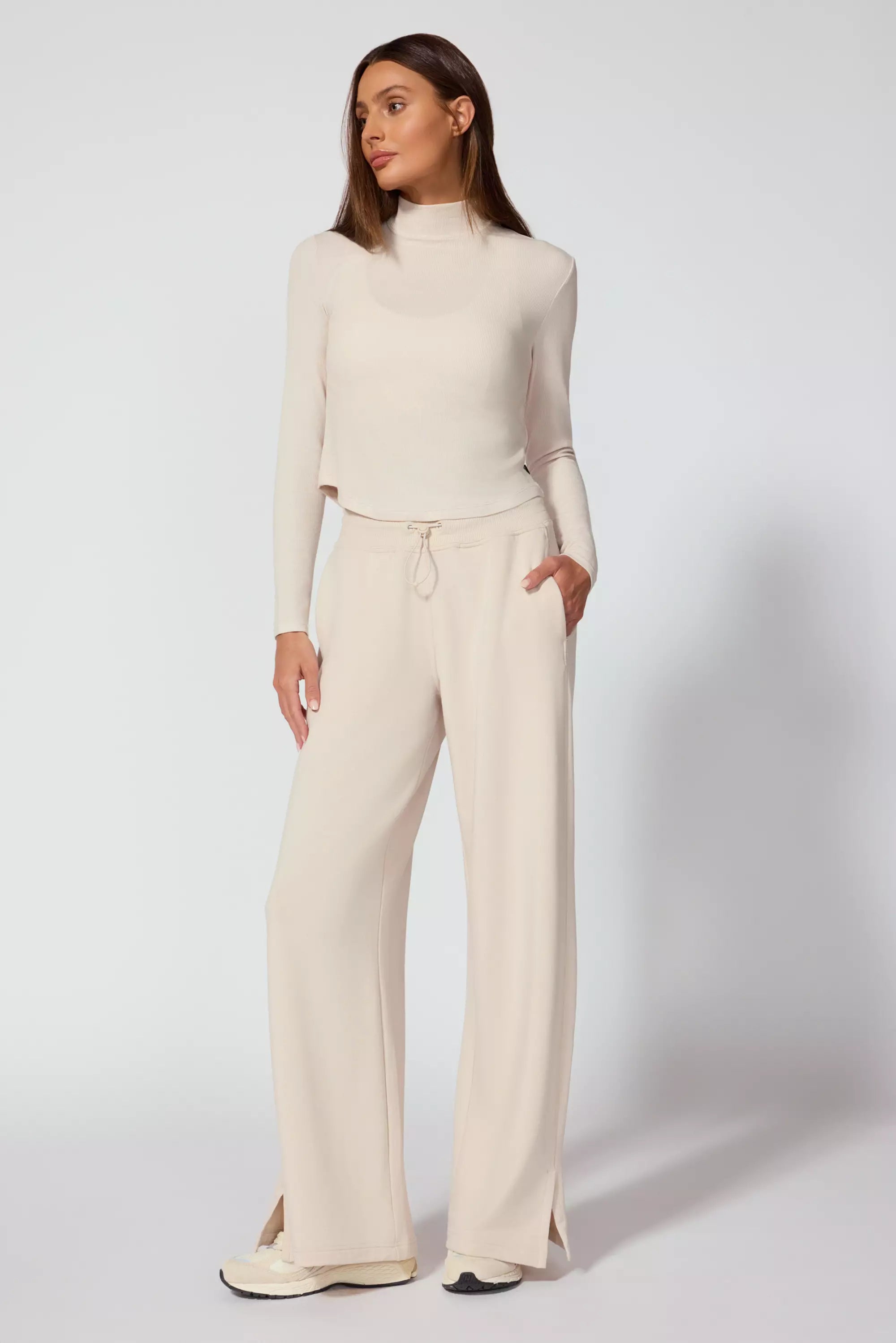 Overstock Sale Serenity Wide Leg Pant - Stone