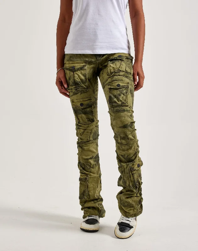 Year-End Clearance Smoke Rise High-Rise Stacked Cargo Pants