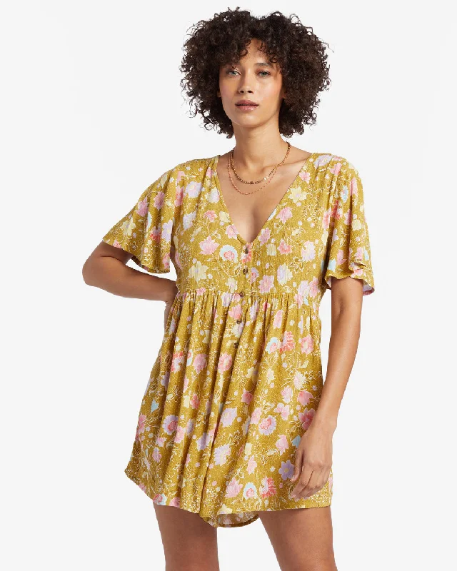 Deep Discounts Spring Daze Romper/Jumpsuit - Green Envy